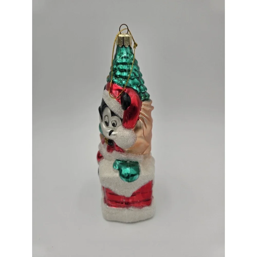 Disney Mickey Mouse‎ Christmas Ornament Blown Glass Vintage European Style